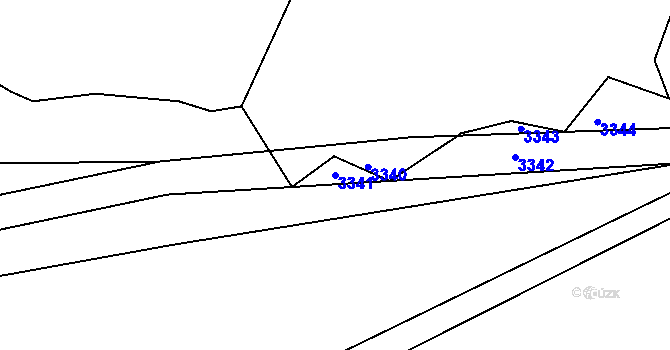 Parcela st. 3341 v KÚ Děbolín, Katastrální mapa