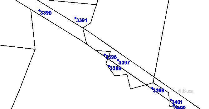 Parcela st. 3396 v KÚ Děbolín, Katastrální mapa