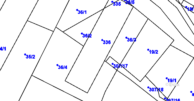 Parcela st. 37/2 v KÚ Lukohořany, Katastrální mapa