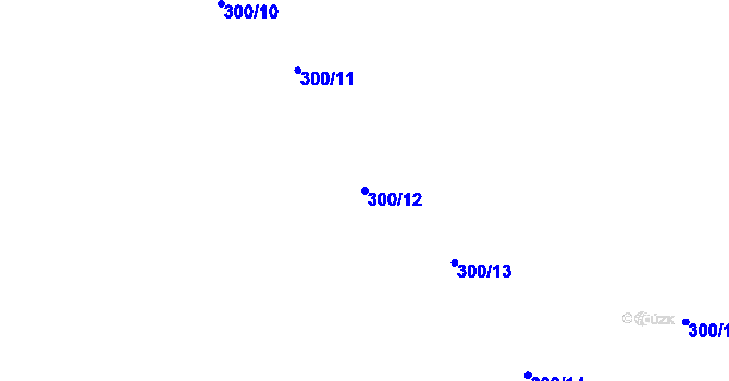 Parcela st. 300/12 v KÚ Lukohořany, Katastrální mapa