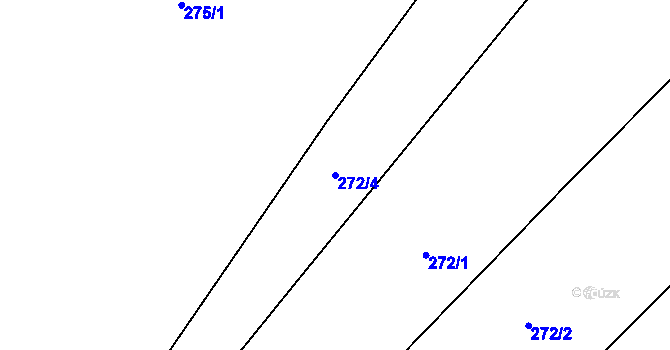 Parcela st. 272/4 v KÚ Semeč, Katastrální mapa
