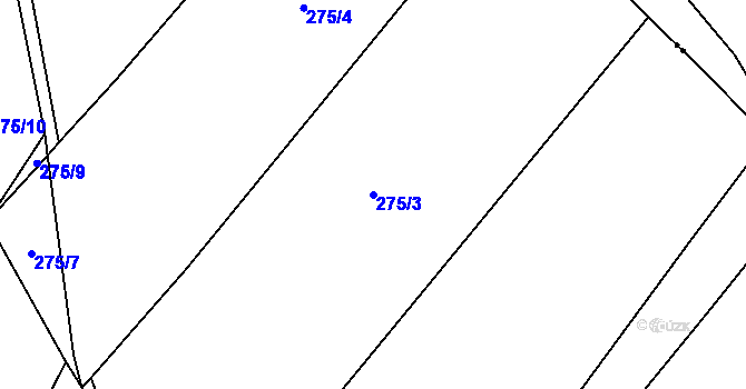 Parcela st. 275/3 v KÚ Semeč, Katastrální mapa