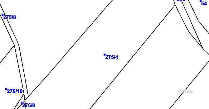 Parcela st. 275/4 v KÚ Semeč, Katastrální mapa