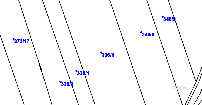 Parcela st. 336/1 v KÚ Semeč, Katastrální mapa
