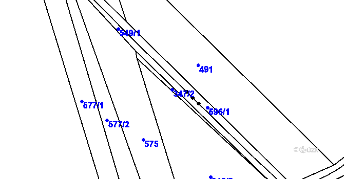 Parcela st. 347/2 v KÚ Semeč, Katastrální mapa