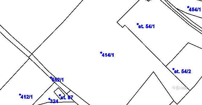 Parcela st. 414/1 v KÚ Semeč, Katastrální mapa