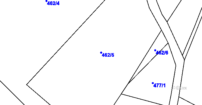 Parcela st. 462/5 v KÚ Semeč, Katastrální mapa