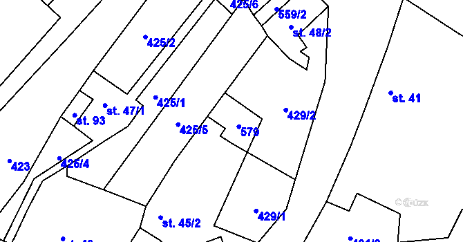 Parcela st. 45/4 v KÚ Semeč, Katastrální mapa