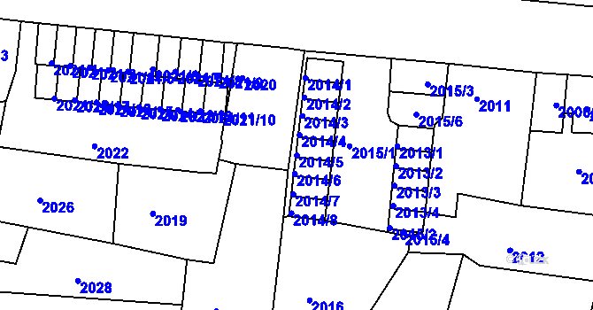 Parcela st. 2014/5 v KÚ Děčín, Katastrální mapa