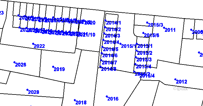 Parcela st. 2014/6 v KÚ Děčín, Katastrální mapa