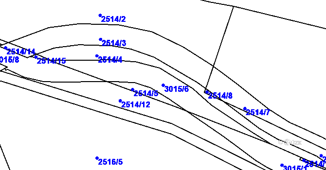Parcela st. 3015/6 v KÚ Děčín, Katastrální mapa