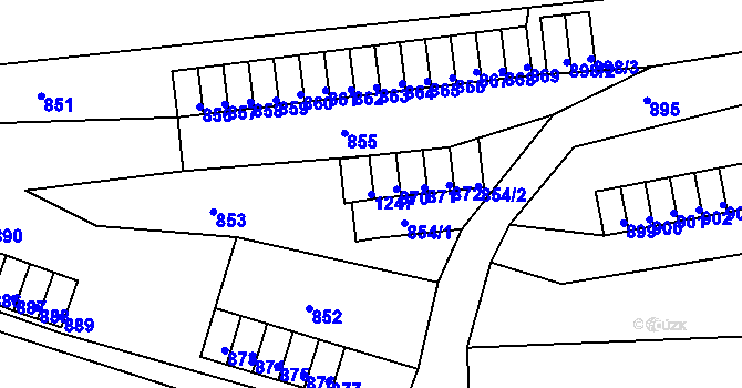 Parcela st. 1247 v KÚ Děčín-Staré Město, Katastrální mapa