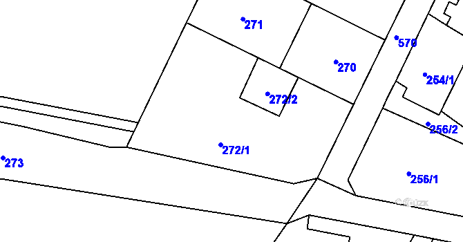 Parcela st. 272 v KÚ Vilsnice, Katastrální mapa