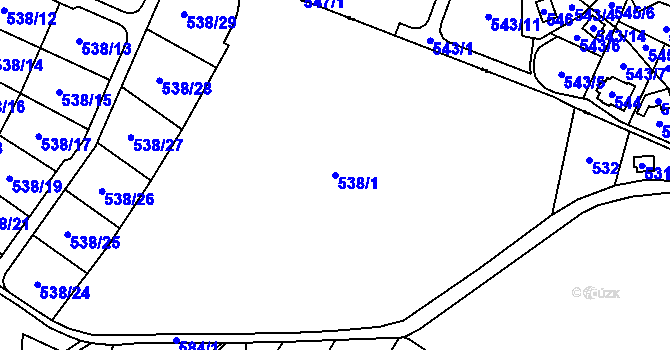 Parcela st. 538/1 v KÚ Vilsnice, Katastrální mapa