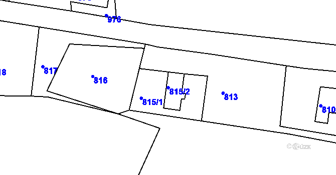 Parcela st. 815/2 v KÚ Vilsnice, Katastrální mapa