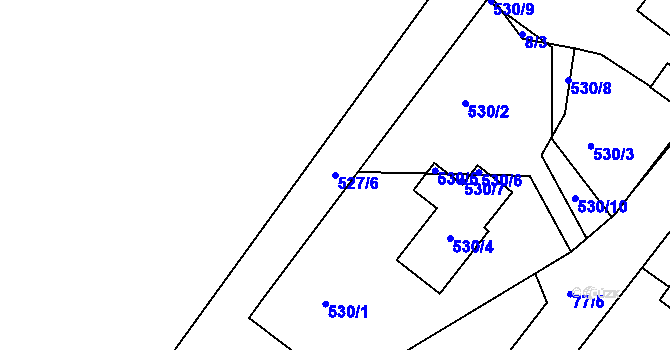 Parcela st. 527/6 v KÚ Vilsnice, Katastrální mapa