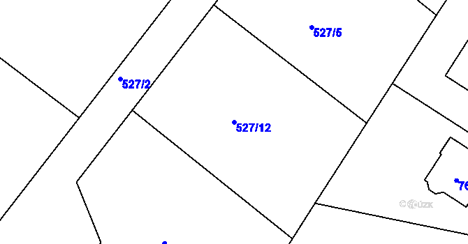 Parcela st. 527/12 v KÚ Vilsnice, Katastrální mapa