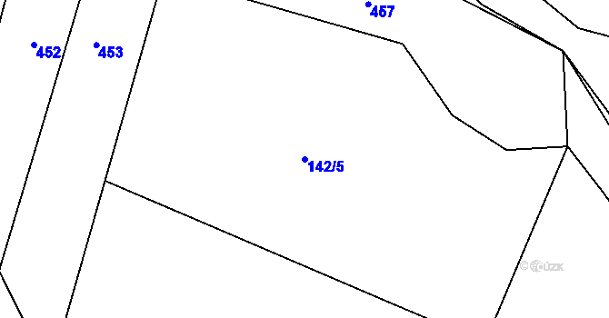 Parcela st. 142/5 v KÚ Vilsnice, Katastrální mapa