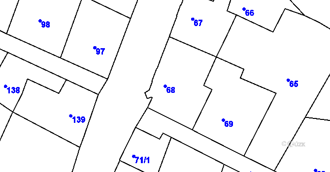Parcela st. 68 v KÚ Chrochvice, Katastrální mapa