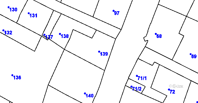 Parcela st. 139 v KÚ Chrochvice, Katastrální mapa