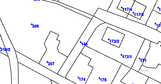 Parcela st. 146 v KÚ Chrochvice, Katastrální mapa