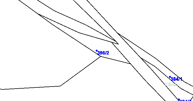 Parcela st. 396/2 v KÚ Chrochvice, Katastrální mapa