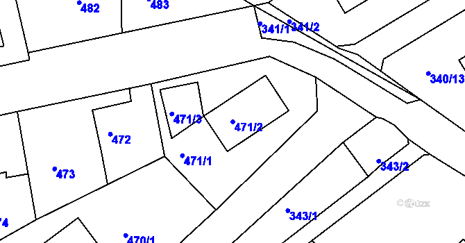 Parcela st. 471/2 v KÚ Chrochvice, Katastrální mapa