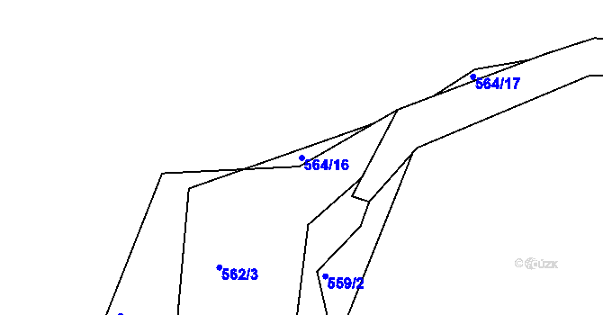 Parcela st. 564/16 v KÚ Chrochvice, Katastrální mapa
