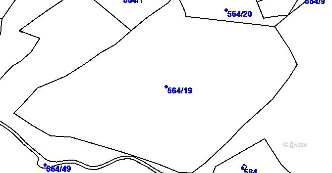 Parcela st. 564/19 v KÚ Chrochvice, Katastrální mapa