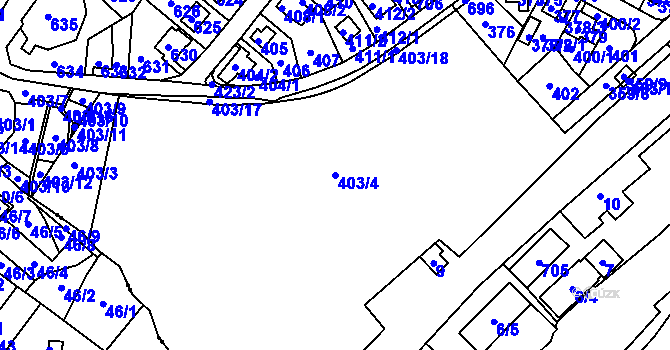 Parcela st. 403/4 v KÚ Chrochvice, Katastrální mapa