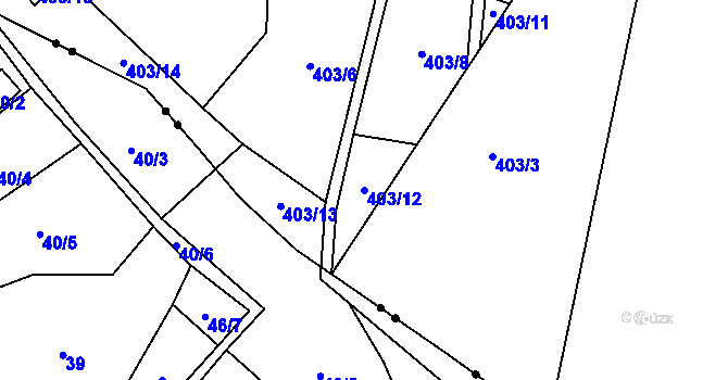 Parcela st. 403/12 v KÚ Chrochvice, Katastrální mapa