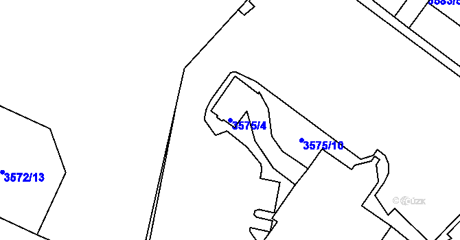 Parcela st. 3575/4 v KÚ Podmokly, Katastrální mapa