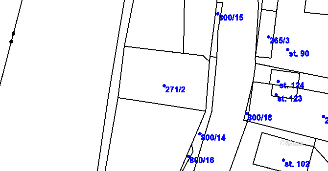 Parcela st. 271/2 v KÚ Loubí u Děčína, Katastrální mapa