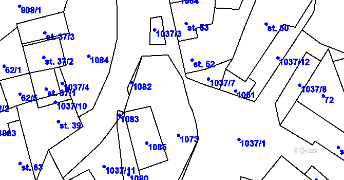 Parcela st. 66 v KÚ Defurovy Lažany, Katastrální mapa
