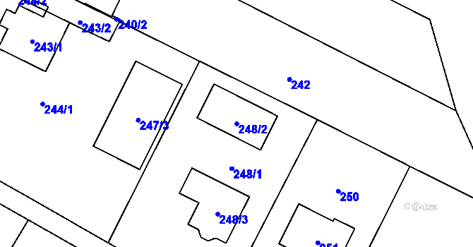 Parcela st. 248/2 v KÚ Děhylov, Katastrální mapa
