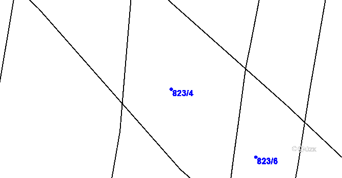 Parcela st. 823/4 v KÚ Děhylov, Katastrální mapa