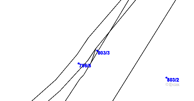 Parcela st. 803/3 v KÚ Děhylov, Katastrální mapa