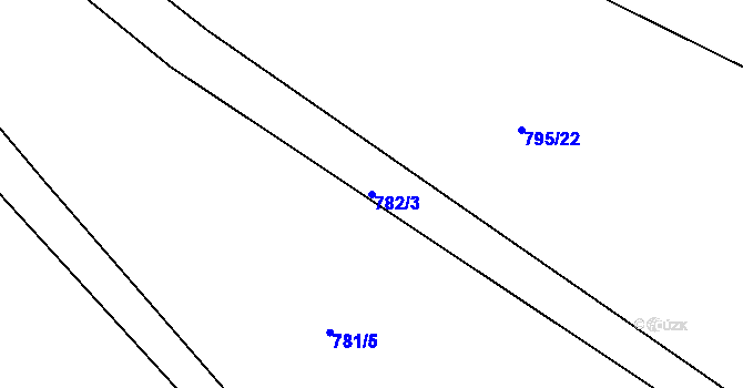 Parcela st. 782/3 v KÚ Děhylov, Katastrální mapa