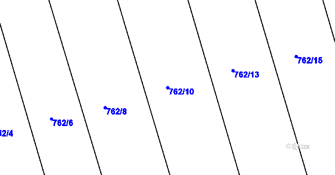 Parcela st. 762/10 v KÚ Děhylov, Katastrální mapa