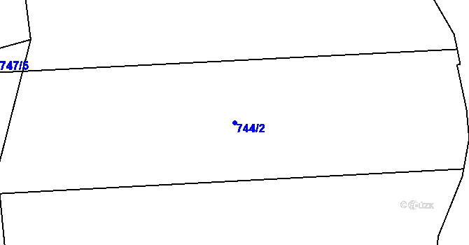 Parcela st. 744/2 v KÚ Děhylov, Katastrální mapa