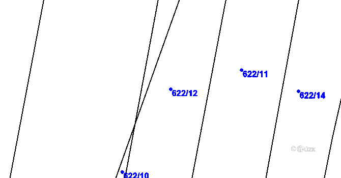 Parcela st. 622/12 v KÚ Děhylov, Katastrální mapa