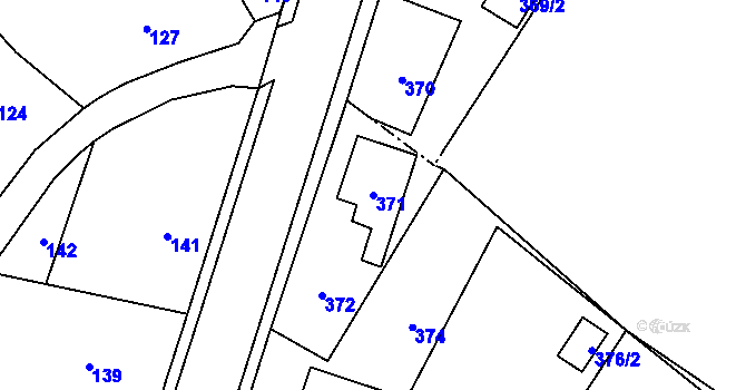 Parcela st. 371 v KÚ Děhylov, Katastrální mapa