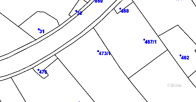 Parcela st. 473/1 v KÚ Děhylov, Katastrální mapa