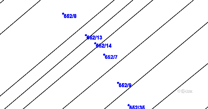 Parcela st. 652/7 v KÚ Děhylov, Katastrální mapa