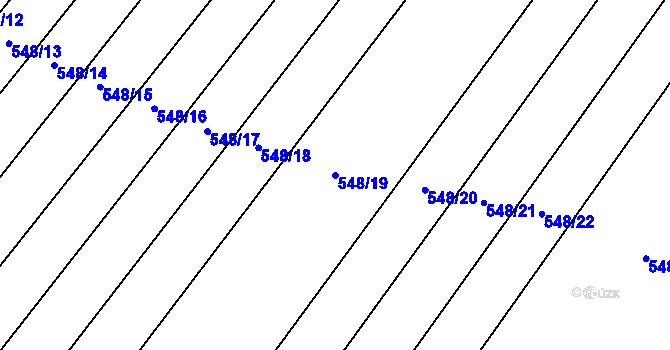 Parcela st. 548/19 v KÚ Děkanovice, Katastrální mapa