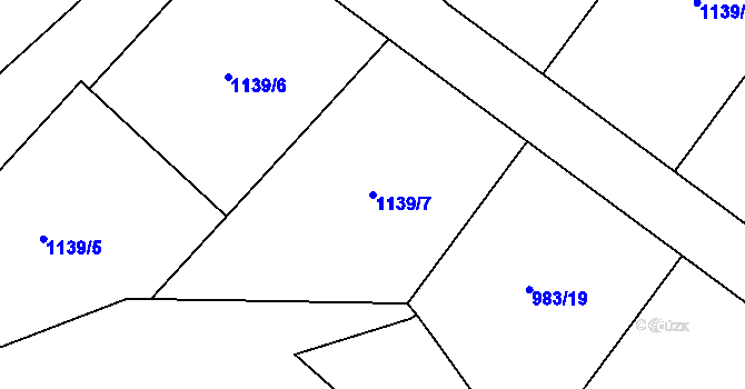 Parcela st. 1139/7 v KÚ Děpoltovice, Katastrální mapa