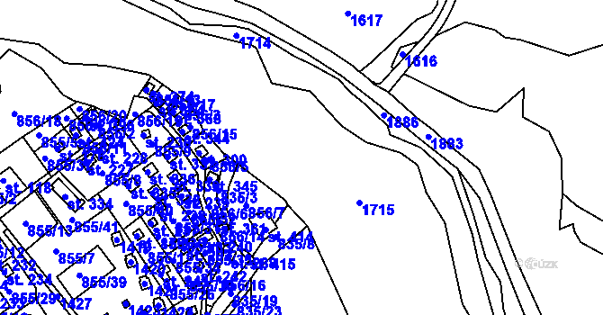 Parcela st. 835/1 v KÚ Děpoltovice, Katastrální mapa