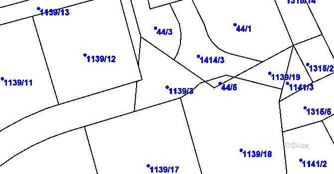 Parcela st. 1139/3 v KÚ Děpoltovice, Katastrální mapa
