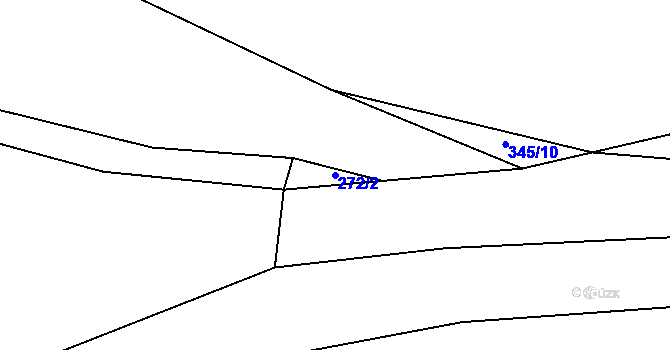 Parcela st. 272/2 v KÚ Odeř, Katastrální mapa