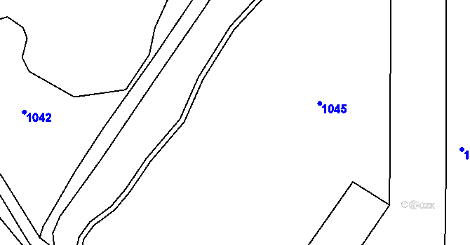 Parcela st. 756/60 v KÚ Děrné, Katastrální mapa